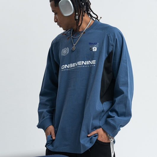 Camiseta Raglan Retro con Costuras Diseño para Hombre Otoño Invierno - Image 3