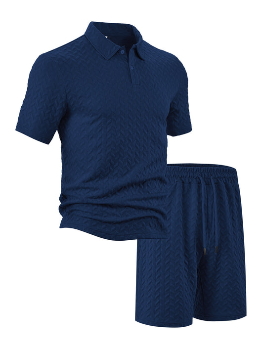 Camisa Casual de Manga Corta con Solapa para Hombre - Conjunto Versátil de Verano - Image 7