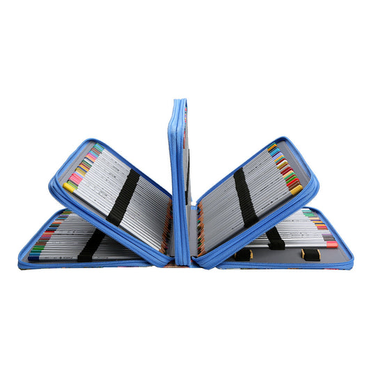 Estuche Organizador de Lápices Multicolor con 4 Compartimentos y Cierre - Image 4