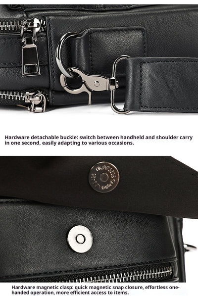 Bolso Ejecutivo de Cuero con Bandolera para Viajero - Image 12
