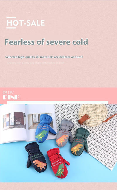 Guantes de Esquí Infantiles Impermeables con Forro Polar Acolchado - Image 16