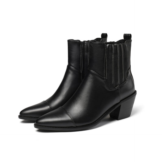 Botas Martin de Tacón Medio para Mujer - Diseño Clásico Minimalista