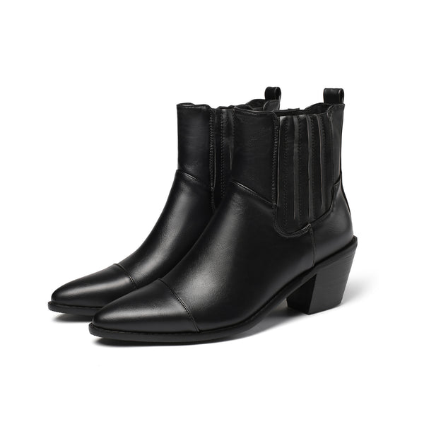 Botas Martin de Tacón Medio para Mujer - Diseño Clásico Minimalista