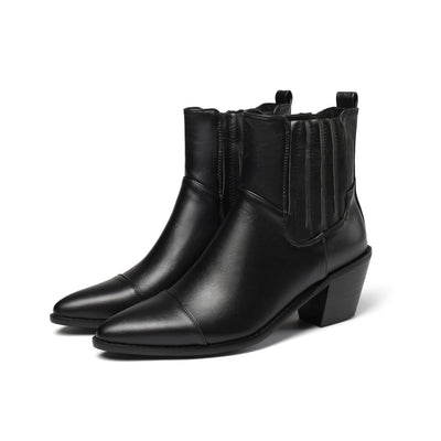 Botas Martin de Tacón Medio para Mujer - Diseño Clásico Minimalista