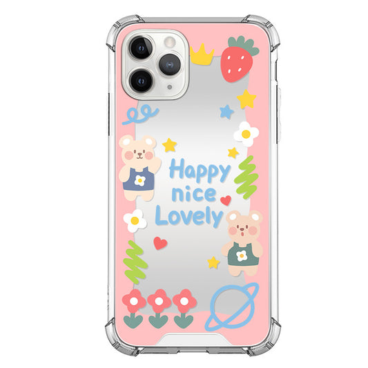 Funda TPU Espejo para Celular Osito Cartoon con Correa - Image 2
