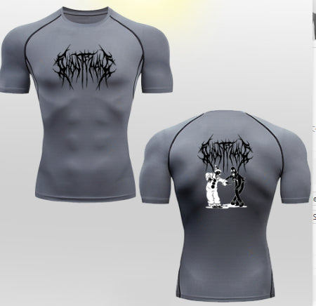 Playera Deportiva Elástica con Estampado 2D de Secado Rápido para Hombre - Image 24