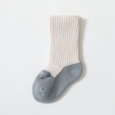 Calcetines Infantiles con Contraste de Colores Otoñales y Diseño Estéreo - Image 8