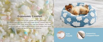 Cama Donut para Gatos y Perros Pequeños - Cama Calmante Moderna con Funda Jacquard Suave - Image 17