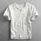 Camiseta Hombre Algodón Rayas Cuello Abierto Manga Corta Suelta Casual