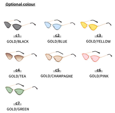 Gafas de Sol Cat Eye Triangulares sin Marco para Mujer - Image 11