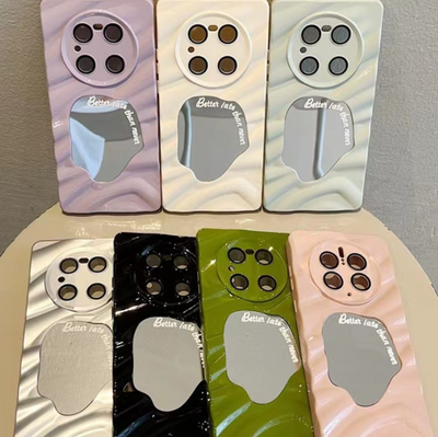 Funda Espejo Geométrica con Patrón Onda para Celular - Image 13