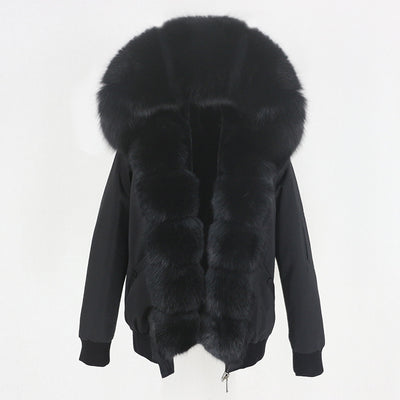 Parka con Forro de Piel de Mapache Desmontable - Abrigo Térmico Grueso - Image 21