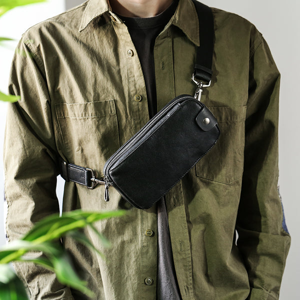 Bolsa Bandolera Minimalista para Celular - Diseño Asimétrico de Un Hombro