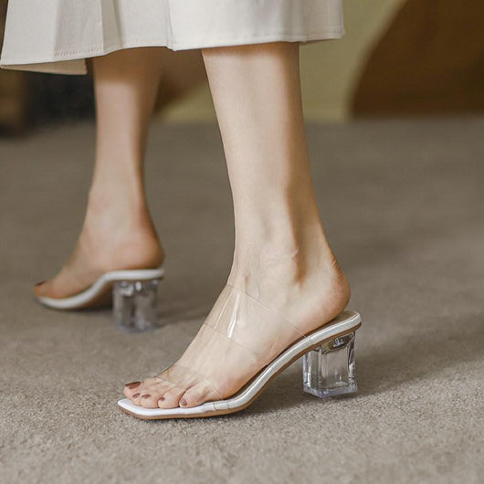 Tacones Medianos con Cristales y Plataforma Chunky - Image 4