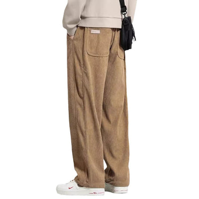 Pantalones Casuales Hombre Otoño Invierno - Corte Recto Pierna Ancha Moda Urbana - Image 5