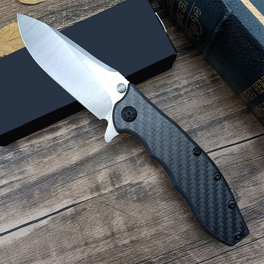 Cuchillo Plegable de Fibra de Carbono - Hoja Afilada y Resistente para Camping y Frutas - Image 2