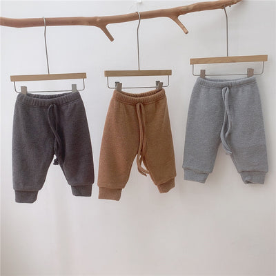 Pantalones Casuales Infantiles con Forro de Cachemira para Otoño e Invierno - Image 11