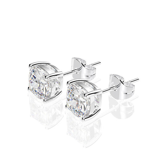 Aretes de Plata Esterlina 925 con Diamante de Alto Carbono Corte Cojín - Image 10