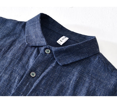 Camisa de Lino Puro para Hombre de Manga Larga - Image 14