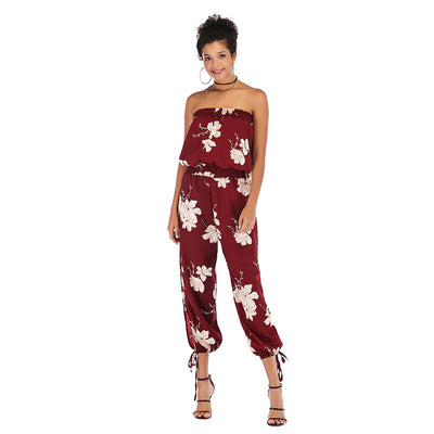 Jumpsuit Casual de Chifón Estampado para Mujer - Diseño Elegante y Cómodo - Image 2