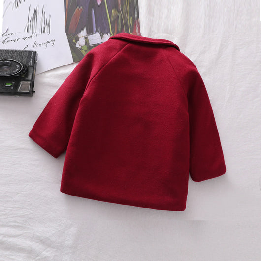 Abrigo Cuadrille Sólido para Niño Otoño Invierno - Image 15