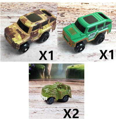 Juguete de Carrera en Pista Eléctrica Tiranosauro Dinosaurio Ensamblable con Simulación - Image 14