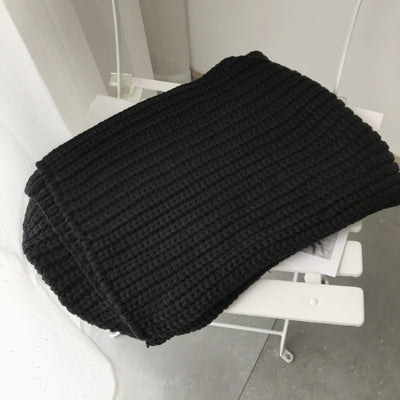 Bufanda Gruesa de Lana Tejida para Invierno - Colores Sólidos Versátiles - Image 19