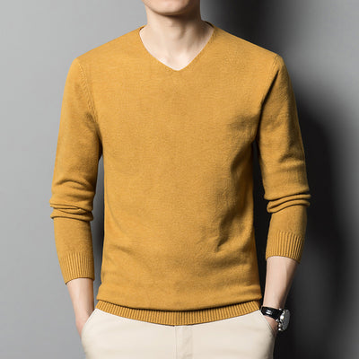 Suéter Tejido Cuello V para Hombre - Prenda Base Otoño Ejecutiva - Image 10