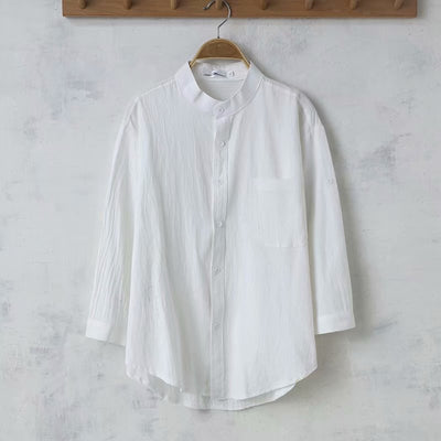 Camisa Casual Hombre Lino y Algodón Suelta para Verano - Image 2