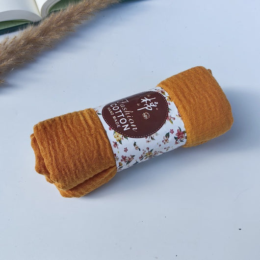 Pañuelo de Algodón y Lino Arrugado Monocromático - Image 140