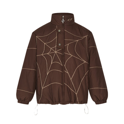 Chaqueta de Cuero PU con Bordado de Telaraña - Estilo Universitario Unisex Trendy - Image 16