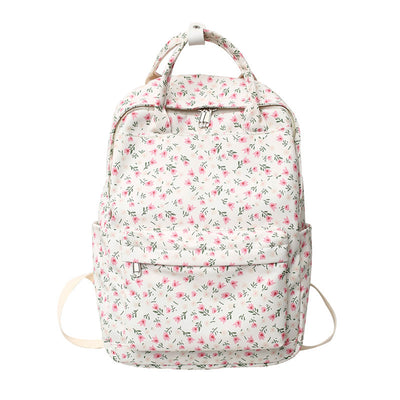 Mochila Escolar Estilo Coreano con Flores para Niñas - Primaria y Secundaria - Image 6