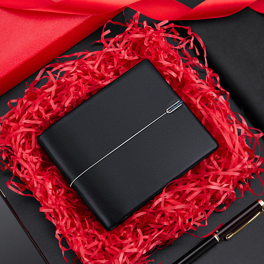 Cartera Ejecutiva de Cuero Genuino para Hombre Negro