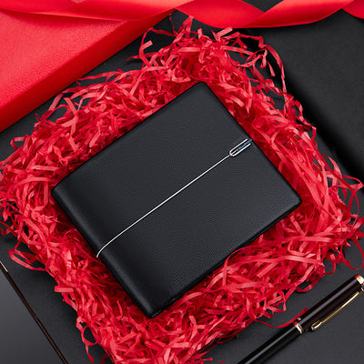 Cartera Ejecutiva de Cuero Genuino para Hombre Negro