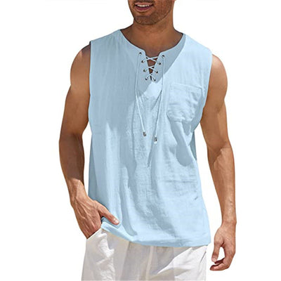 Camiseta Casual para Hombre con Cuello y Corbata - Manga Corta - Image 23