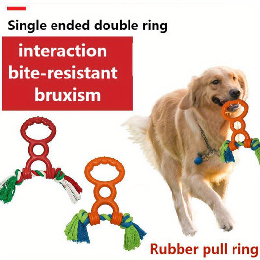 Juguete Interactivo para Perros con Anillas de Goma y Cuerda - Resistente a Mordidas - Image 8