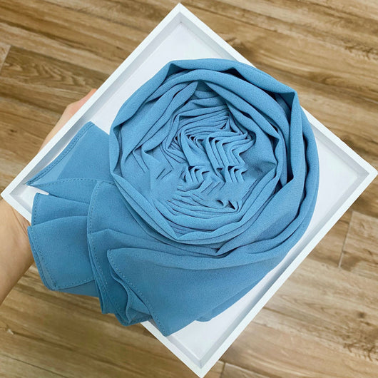 Pañuelo Hijab de Gasa Perlada Liso para Mujer - Image 50