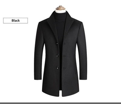 Abrigo de Lana para Hombre Cuello Alto Clásico - Image 18