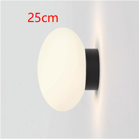 Lámpara de Pared Minimalista Blanca en Vidrio Estilo Hongo - Image 8