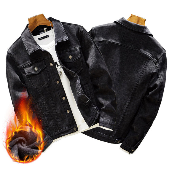 Chaqueta Denim Grueso para Hombre - Abrigo de Invierno Cálido