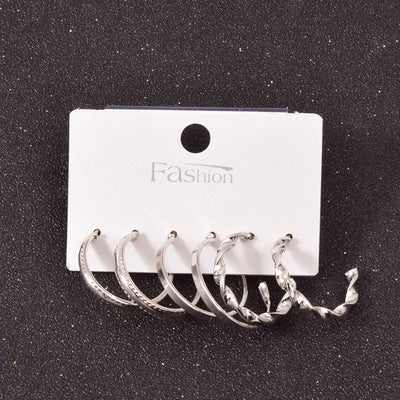 Set de Aretes Cuadrados en Aleación Metálica - Image 12