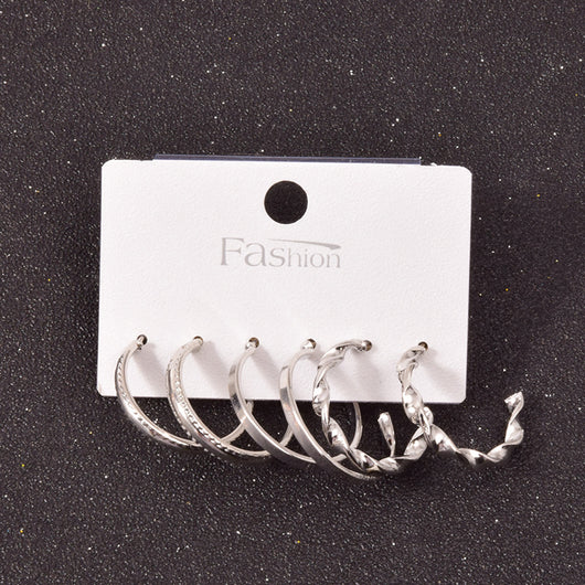 Set de Aretes Cuadrados en Aleación Metálica - Image 12