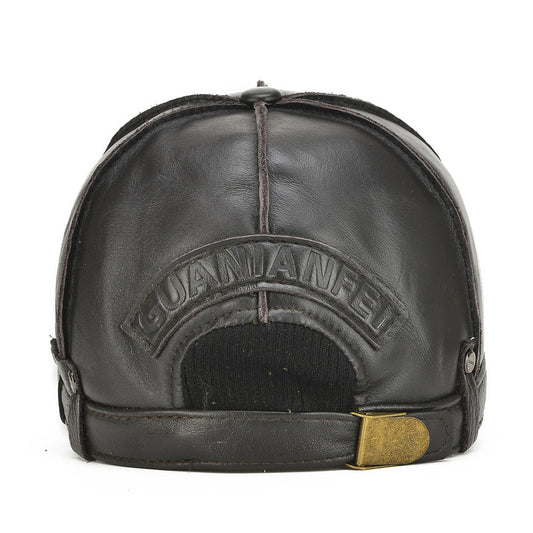 Gorro de Cuero para Hombre con Protección Auditiva - Invierno Acolchado - Image 2
