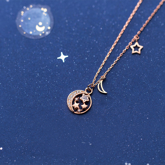 Collar de Plata 925 con Estrella y Luna para Mujer - Image 7