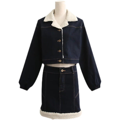 Conjunto de Falda y Chamarra Denim Acolchada para Mujer - Image 6