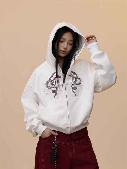 Sudadera Estampada con Capucha Retro para Mujer - Image 6