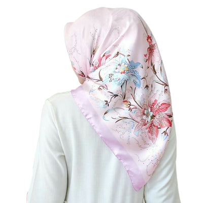 Pañuelo Cuadrado Grande de Seda Simulada - Accesorio Versátil para Mujer - Image 17