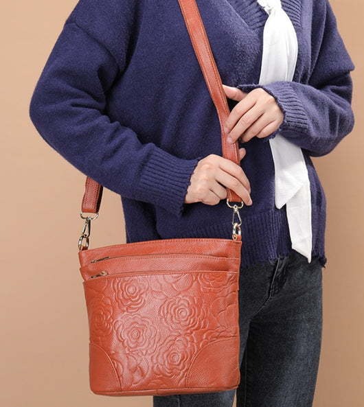 Bolso de Cuero Genuino para Mujer - Cartera Casual Tipo Mensajero - Image 18