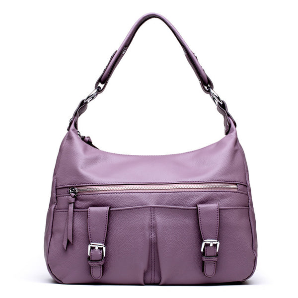 Bolsa Mensajera de Cuero Premium con Pliegues - Gran Capacidad para Mujer - Image 6