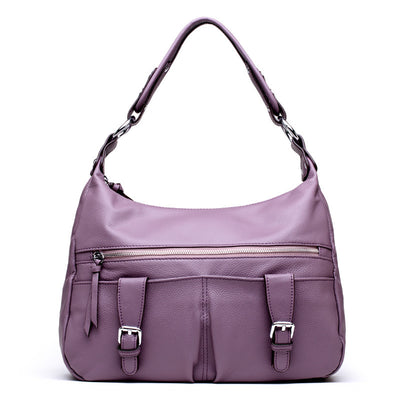 Bolsa Mensajera de Cuero Premium con Pliegues - Gran Capacidad para Mujer - Image 6